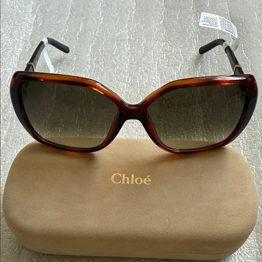 Chloe Oversized Brown Sunglasses - Picture 5 of 6